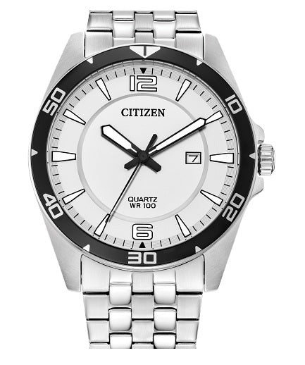 Citizen Quartz Movement with Stainless Bezel and Date BI5051-51A.