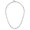 Sterling Silver Solid Paper Clip Chain Necklace.