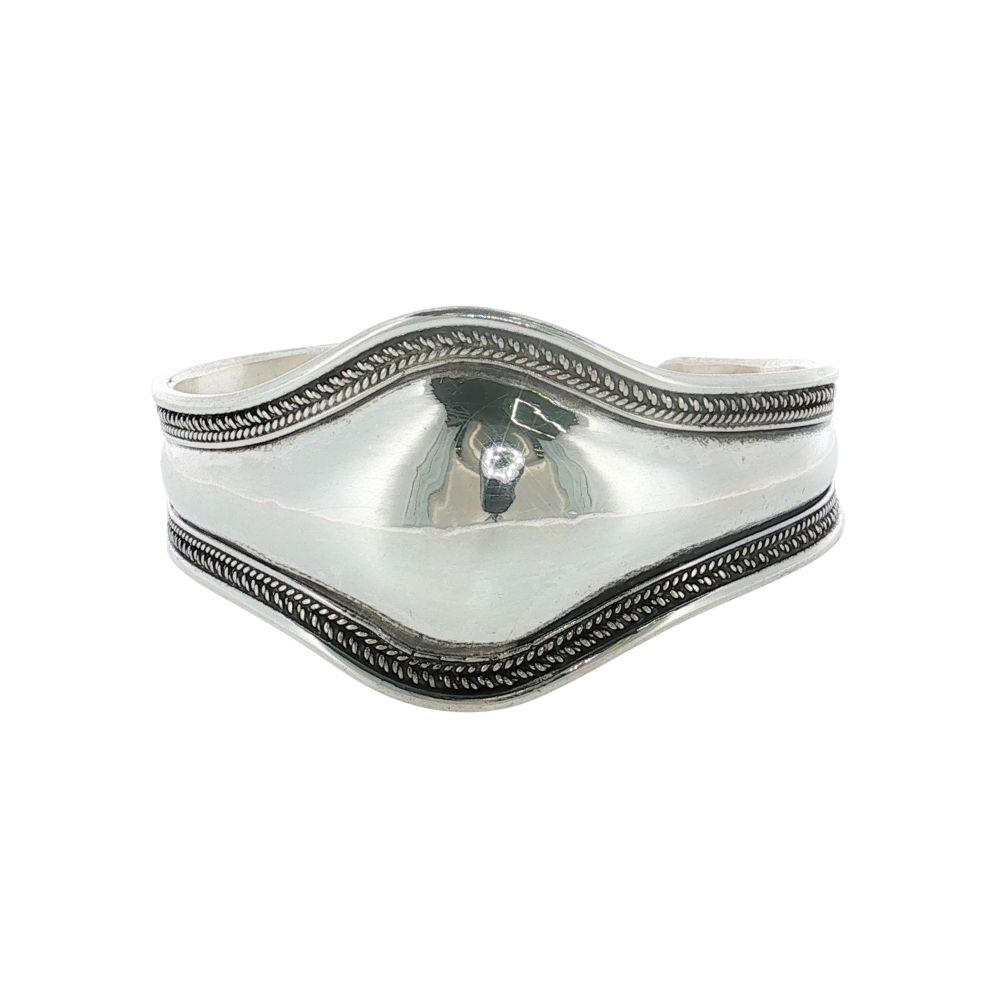 Estate Sterling Sliver Domed Cuff