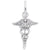Sterling Silver Caduceus Charm