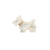 Estate 18kt Yellow Gold Mother Of Pearl Scottie Dog Brooch
