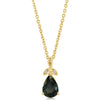 14K YG .95CT PS MONTANA SAPPHI