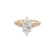 14K YG 2.00CT MQ LAB CTR .25CTW SIDES