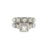 14KW VINTAGE DIAMOND WEDDING SET 0.79CTW SI H