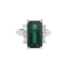 Estate Platinum 5.98ct Tourmaline .34ctw Diamond Ring