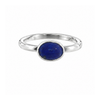 S/S LAPIS OVAL RING SOLD AS