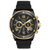 Bulova Marine Star Black Silicon Strap Goldtone Watch 98B278