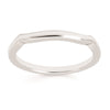 14K White Gold Diamond Wedding Band- Shadow Band