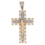 Estate: 10K Yellow Gold Crucifix Diamond Pave Pendant 1.5CTW