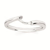 14K White Gold Shadow Band for Bypass Engagemenrt Ring