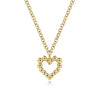 17.5" Bujukan 14K Yellow Gold Heart Necklace
