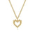 17.5" Bujukan 14K Yellow Gold Heart Necklace