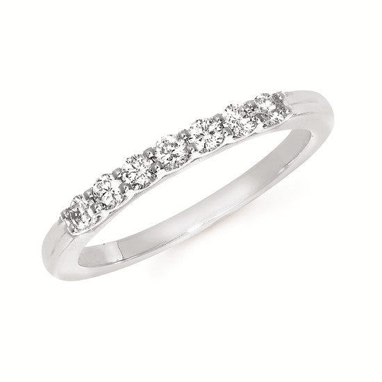 14K WG .33CTW I I1 7 STONE DIA