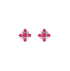 14K WG .79CTW RUBY .07CTW DIA STUDS