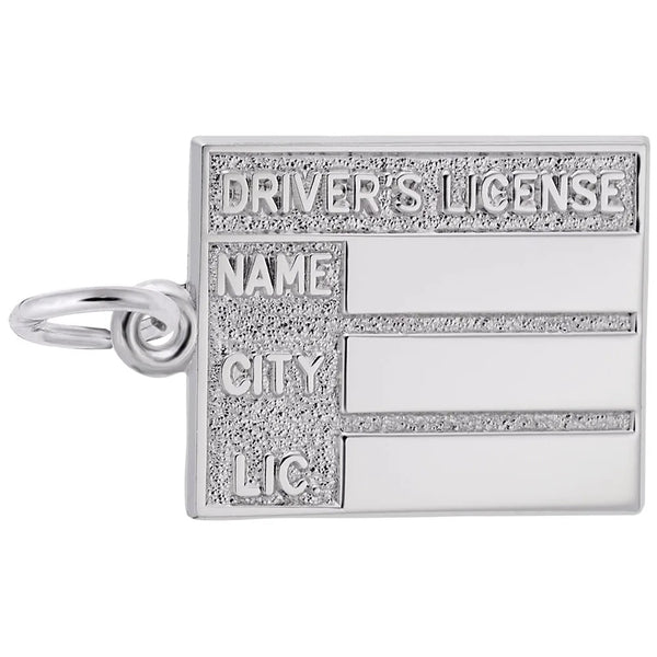 STERLING DRIVERS LICENSE CHARM