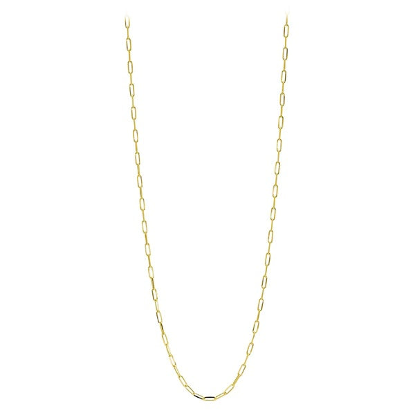 Stellari Sterlling 18K Yellow Gold Plated Paperclip Chain 18"