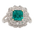18K Gold Colombian Emerald Ring with Diamonds