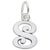 Sterling Silver Initial S Curly Charm
