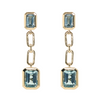 14kt Yellow Gold 5.30ctw Sky Blue Topaz Double Dangle Earrings