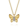 14K YG .03CTW G-H SI+ BUTTERLF