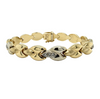 Estate 14kt Two Toned Fancy Link Bracelet .30ctw H/I SI1 Diamonds