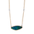 14K Two Tone Lightening Ridge Opal & Diamond Necklace