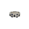14kt White Gold .47ctw Sapphire .27ctw Diamond Scattered Ring