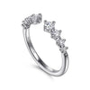 14K White Gold Graduated Diamond Open Band S2086961.