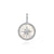 Sterling Silver Bujukan White Sapphire and Mother Of Pearl Round Starburst Medallion Pendant