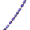 Sterling Silver Amethyst Prong Set Bracelet