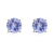 14K White Gold 5MM Tanzanite Stud Earrings