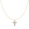 18kt White Gold .26ctw H-I SI Bezel Cross Adjustable Chain.