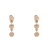 14K Yellow Gold Three Diamond Bezel Earrings
