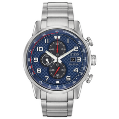 Citizen Eco Drive Primo Stainless Watch with Blue Dial CA0680-57L
