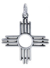 Sterling Silver Zia Charm Pendan Necklace 18".