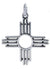 Sterling Silver Zia Charm Pendan Necklace 18".