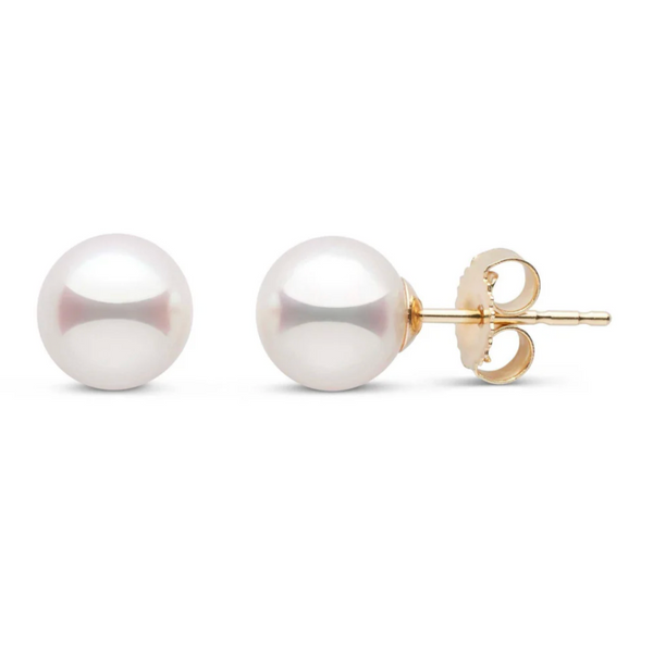 14kt Yellow Gold 8-8.5mm Japanese Akoya Pearl Studs