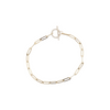 14kt Yellow Gold .20ctw Diamond Paperclip Toggle Bracelet