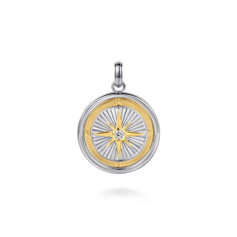 STERLING 14K YG .12CTW WHITE S