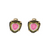 Estate 14kt Yellow Gold Watermelon Tourmaline Slice Earrings