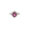 18K WG 1.97CT HEATED PURPLE SAPPHIRE GIA CERT .51CTW DIA RING