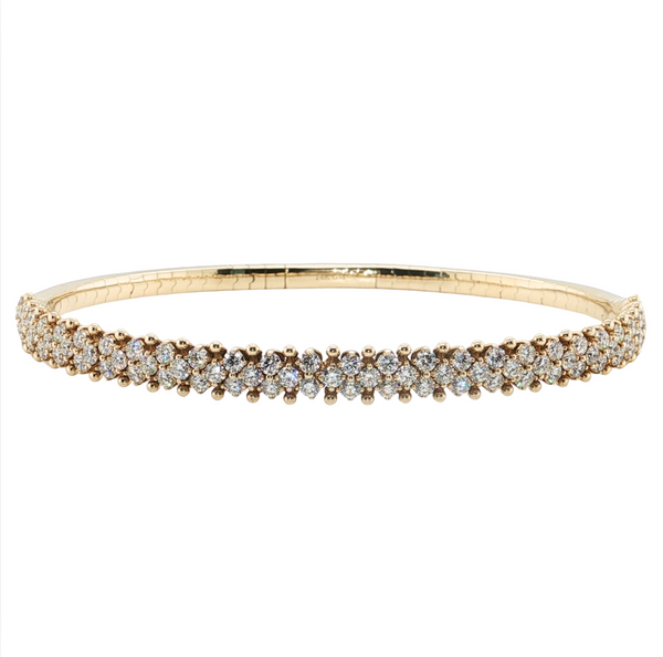 14kt Yellow Gold 2.5ctw Diamond Flex Bangle