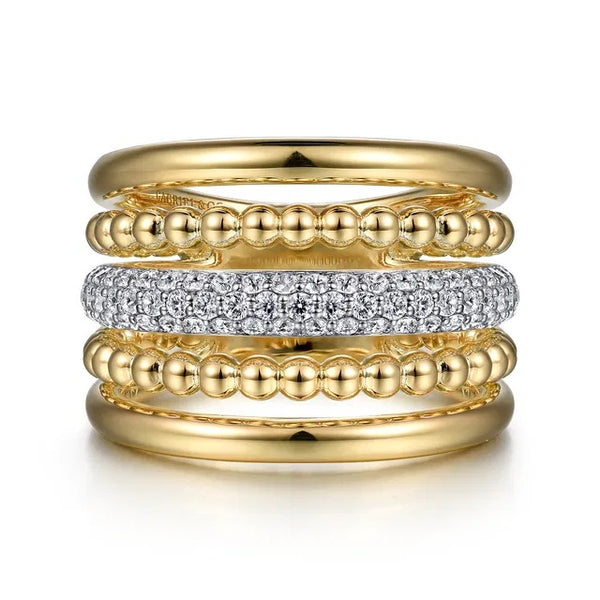 BUJUKAN 14K YG .68CTW G-H SI+