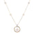 14K Yellow Gold Pearl Circle Station Necklace