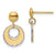 14K Two Tone Circle Dangle Earrings