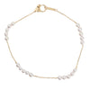 18kt Yellow Gold 3mm Akoya Pearl 4 Section Adjustable Bracelet