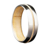 Men's Guitar String Cobalt Ring with Ashwood Sleeve - Size 10