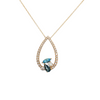 14K YG .18CT MQ .23CT PR TOPAZ .26CTW DIA LESLIES 1MM SINGAPORE 18"