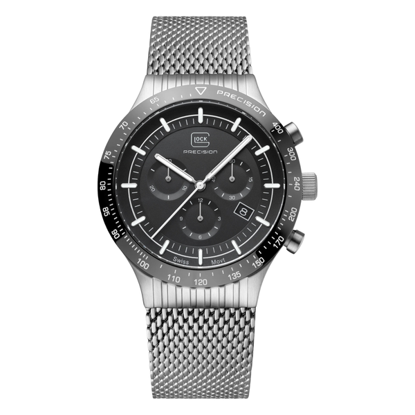 GLOCK GW-34-4-24Limited Edition Stainless Steel Watch with Mesh Strap