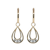 14kt Yellow Gold .26ctw Diamond Dangle Hoops